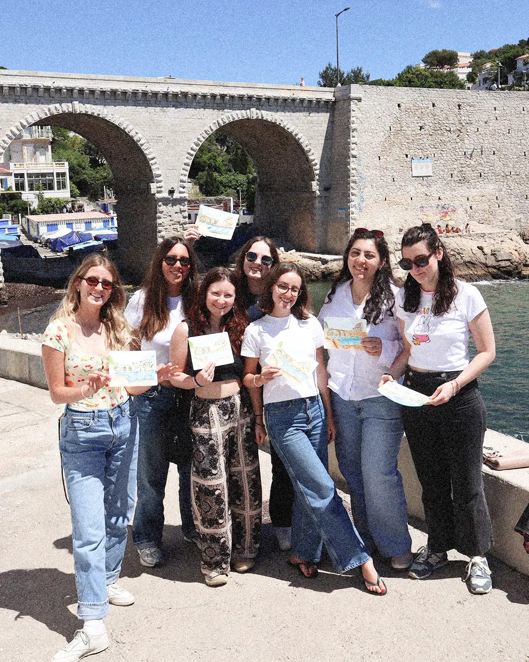 atelier aquarelle plein air Marseille, anse de la fausse monnaie