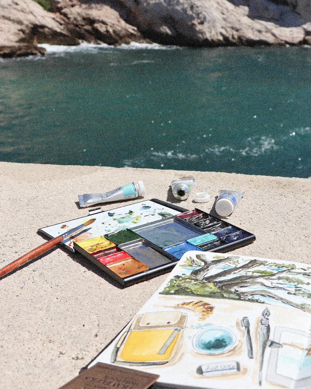 atelier aquarelle plein air Marseille, Malmousque